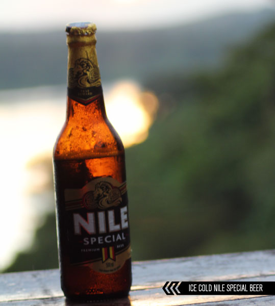 a bottle of Nile Special, Uganda's premium beer